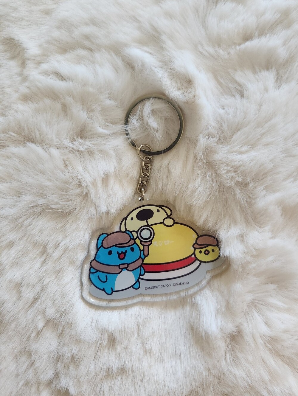 Bugcat capoo and sushiro collab acrylic keychain
